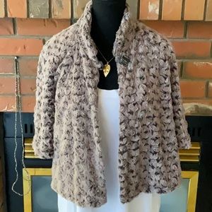 Antigel faux fur short jacket L